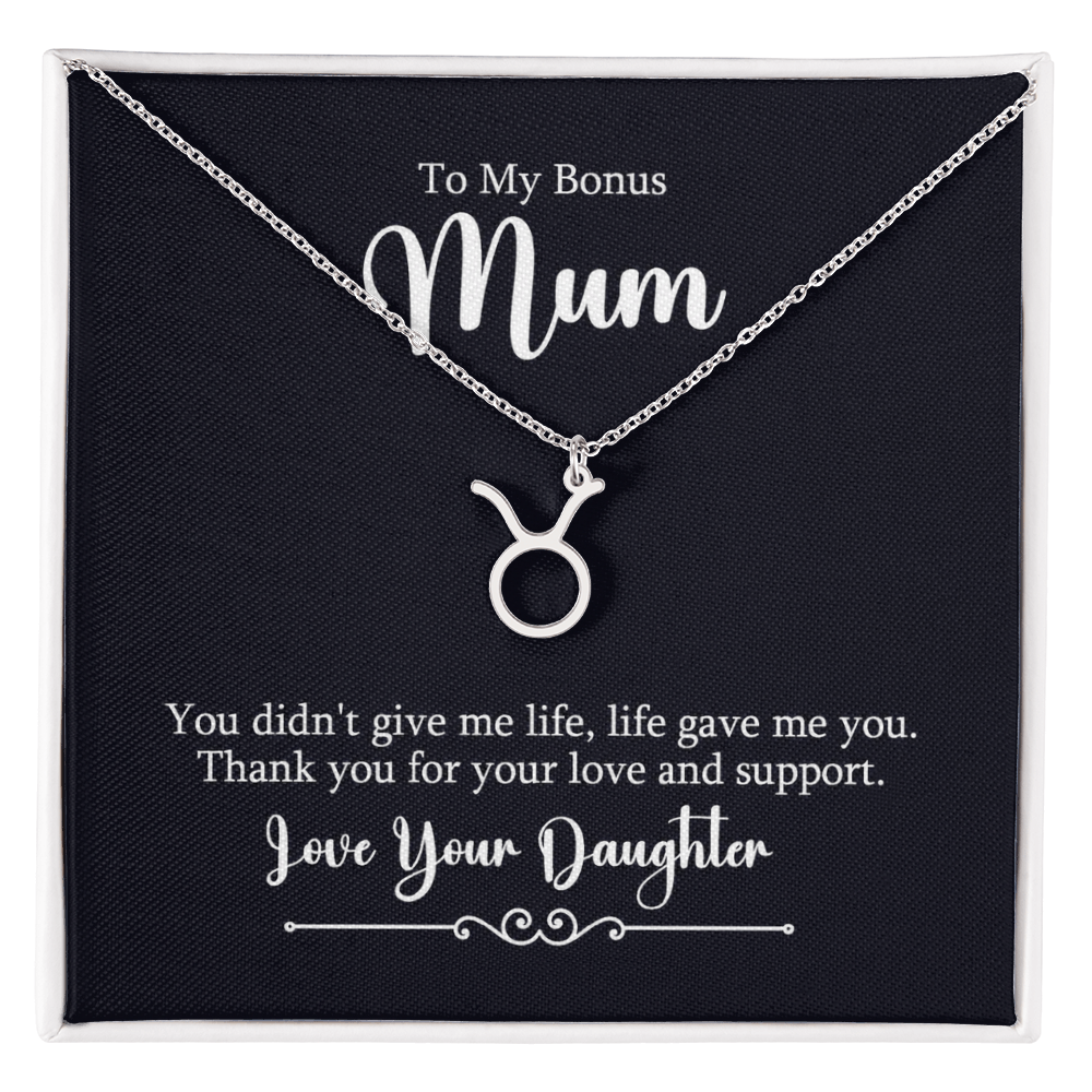 To My Bonus Mum Zodiac Symbol Necklace