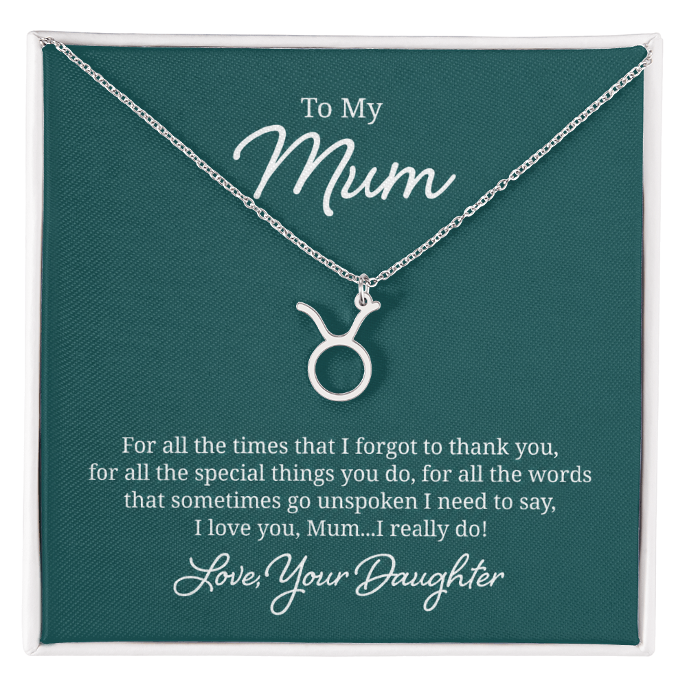 To My Mum Zodiac Symbol Necklace