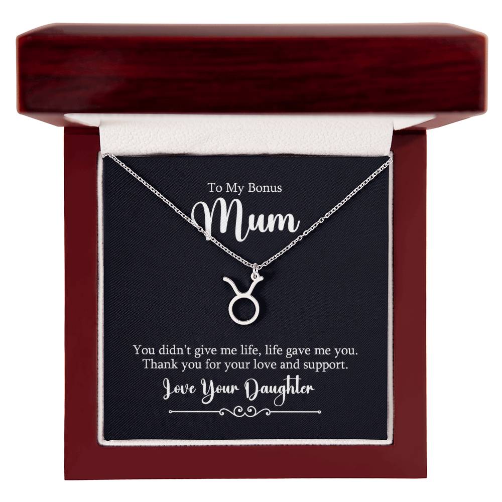To My Bonus Mum Zodiac Symbol Necklace