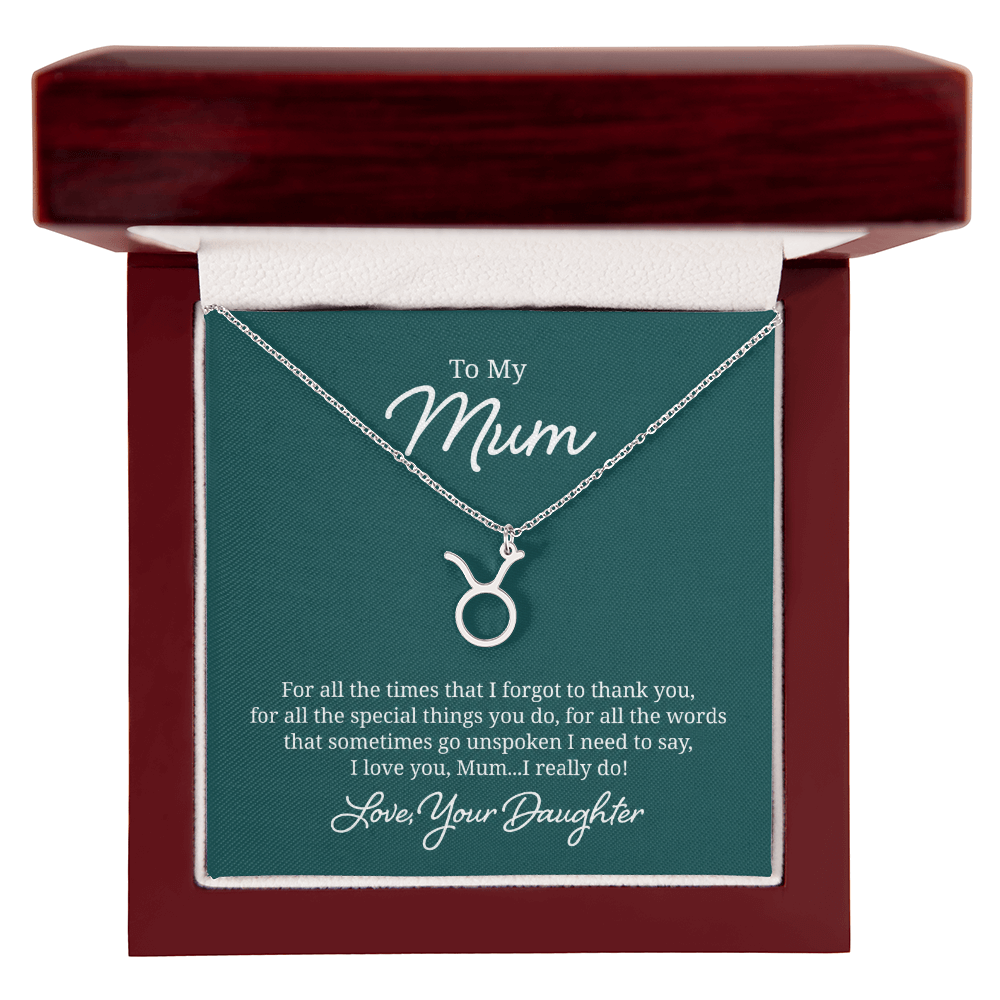 To My Mum Zodiac Symbol Necklace