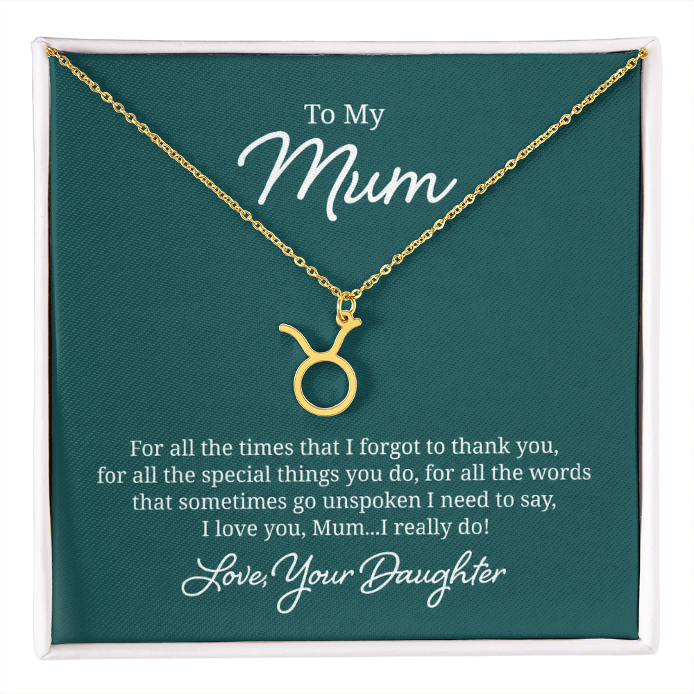 To My Mum Zodiac Symbol Necklace