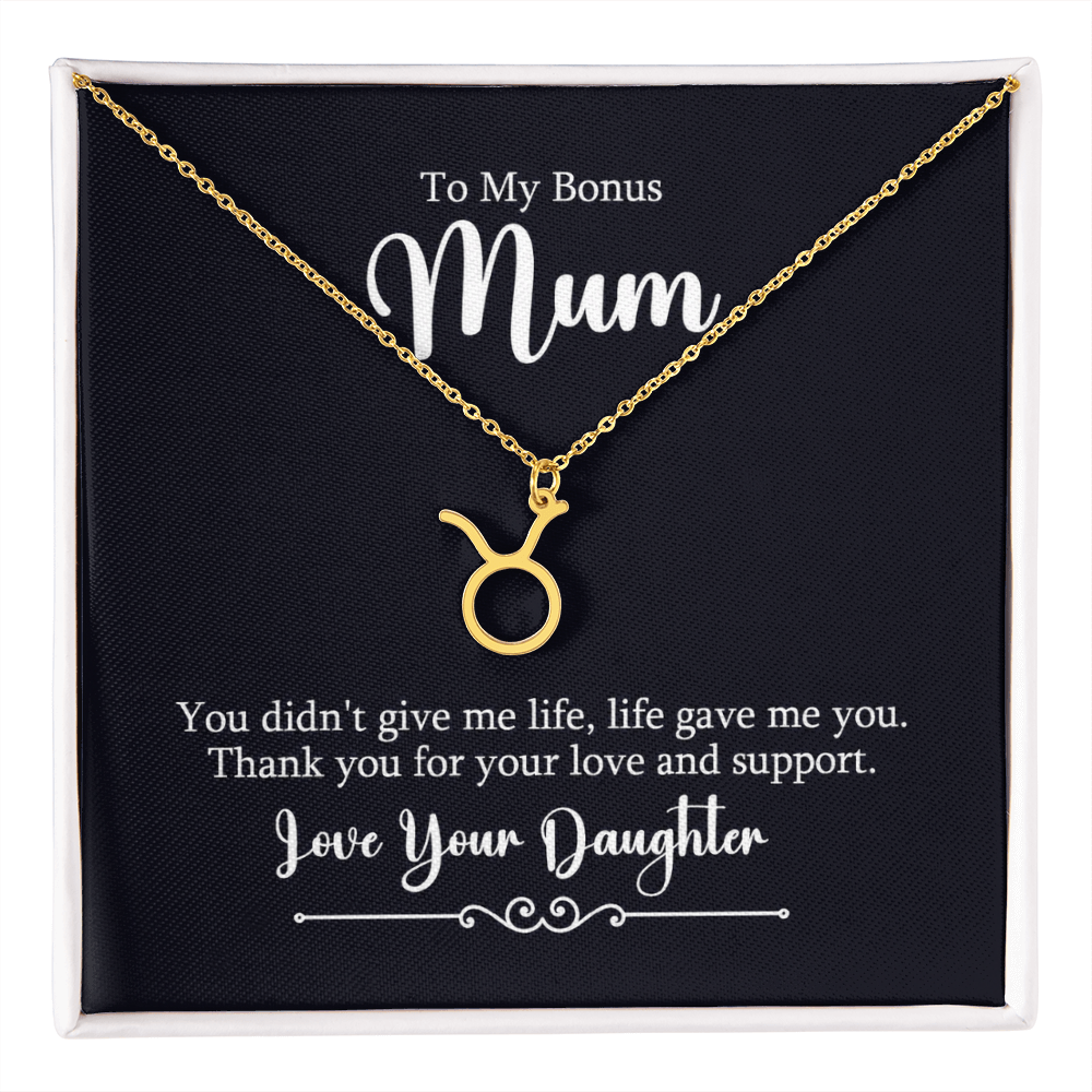 To My Bonus Mum Zodiac Symbol Necklace