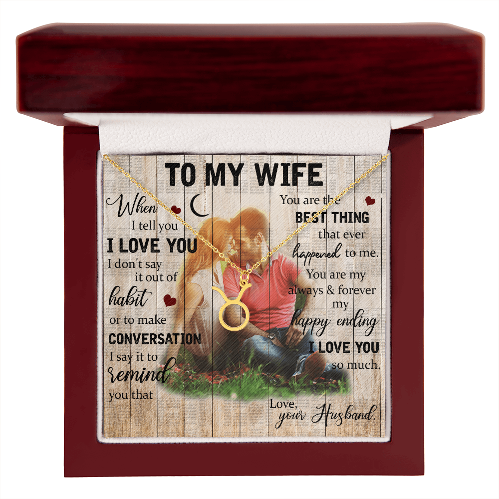 To My Wife Zodiac Symbol Necklace