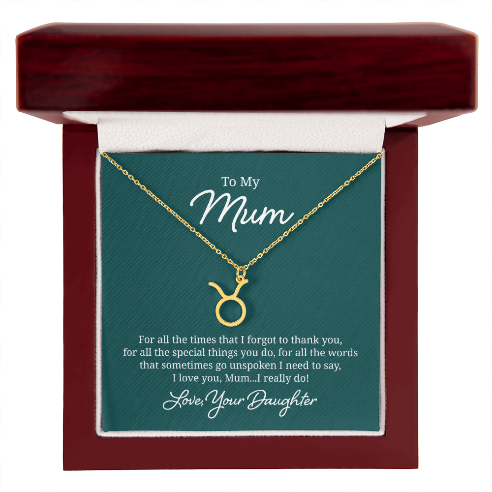 To My Mum Zodiac Symbol Necklace