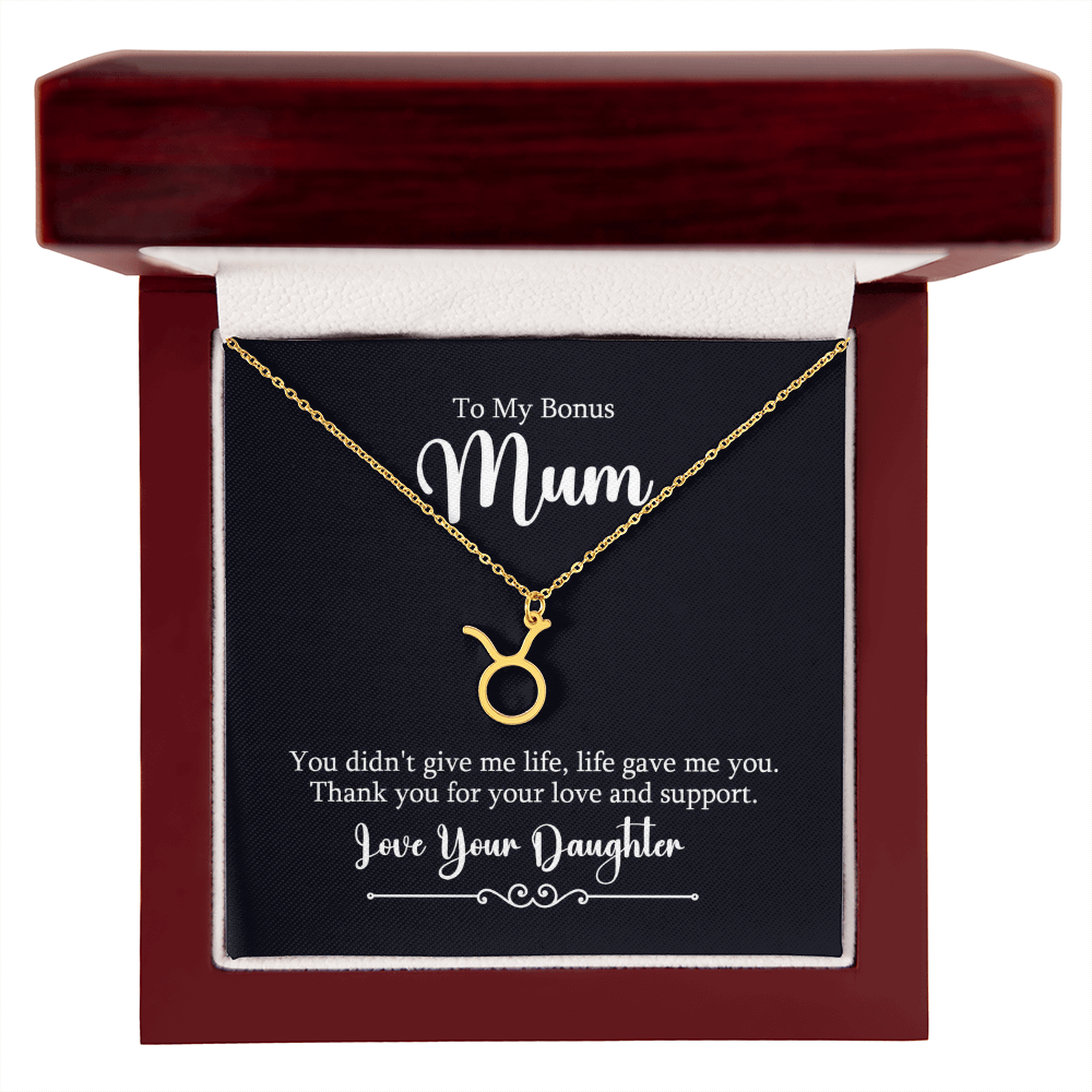 To My Bonus Mum Zodiac Symbol Necklace