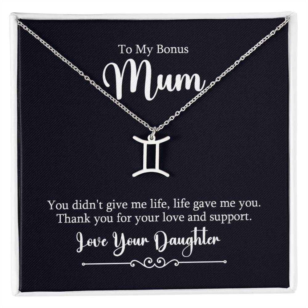 To My Bonus Mum Zodiac Symbol Necklace