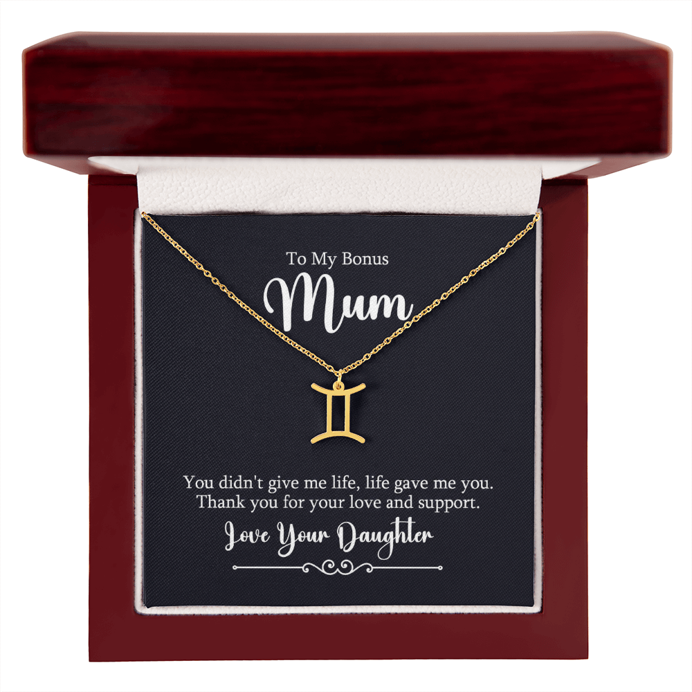 To My Bonus Mum Zodiac Symbol Necklace