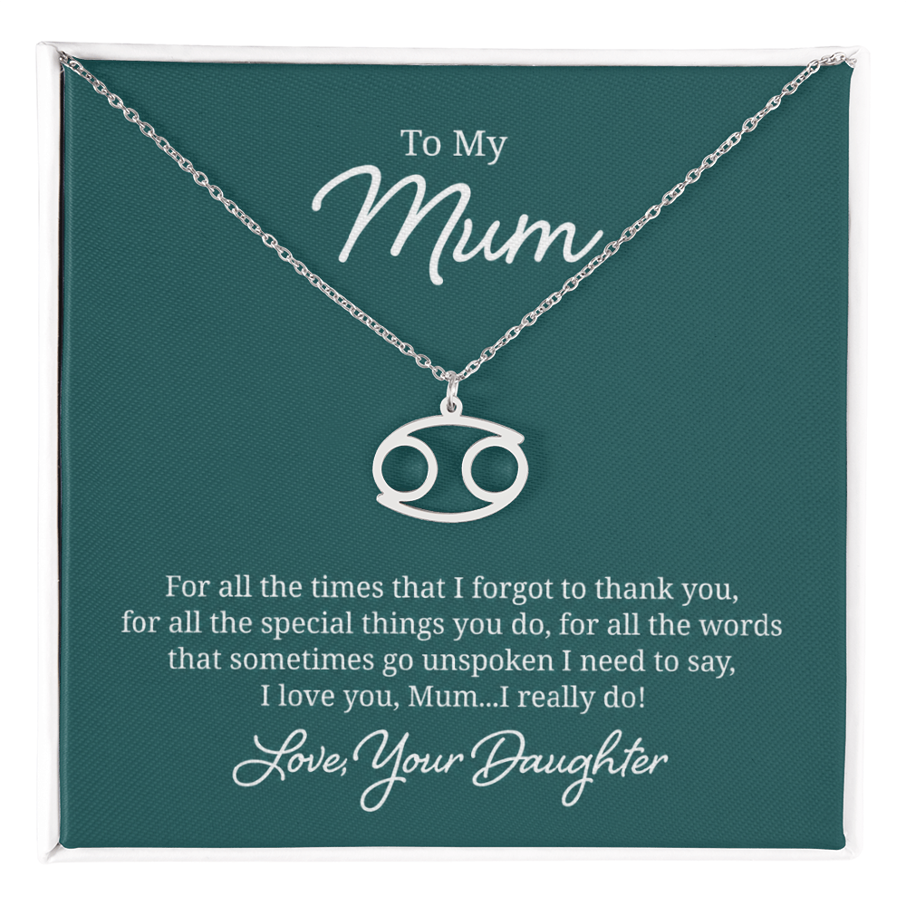 To My Mum Zodiac Symbol Necklace