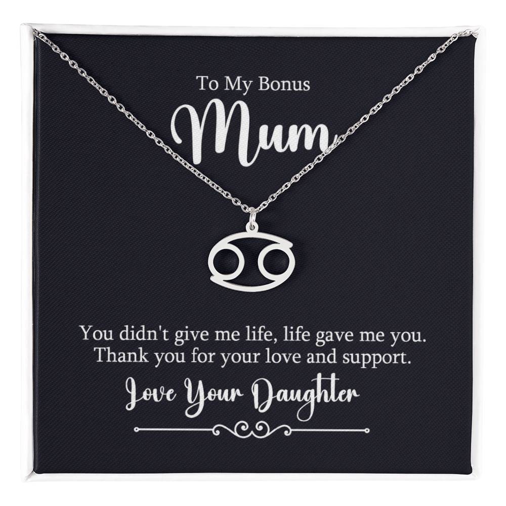 To My Bonus Mum Zodiac Symbol Necklace