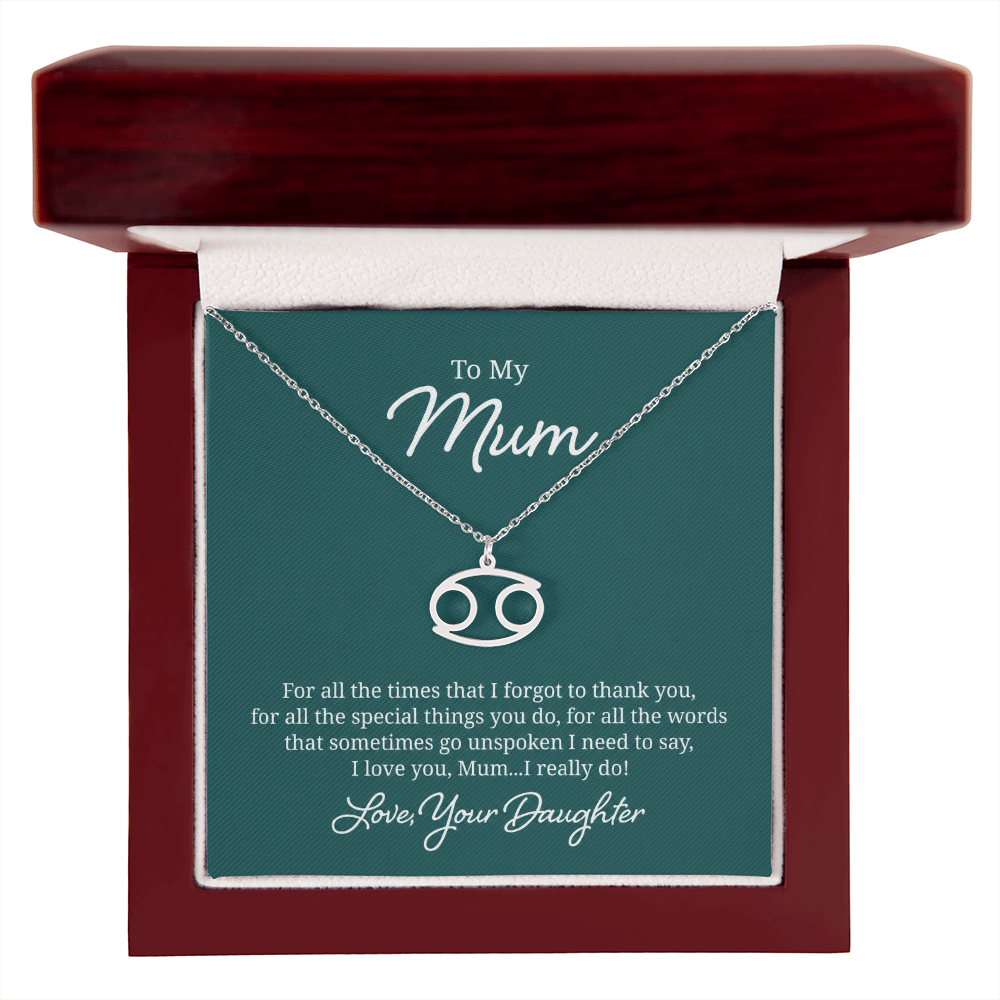 To My Mum Zodiac Symbol Necklace