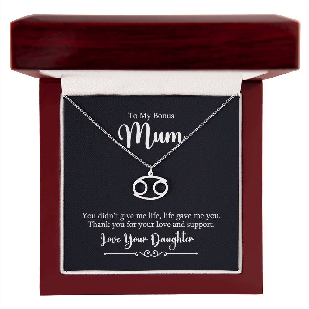 To My Bonus Mum Zodiac Symbol Necklace