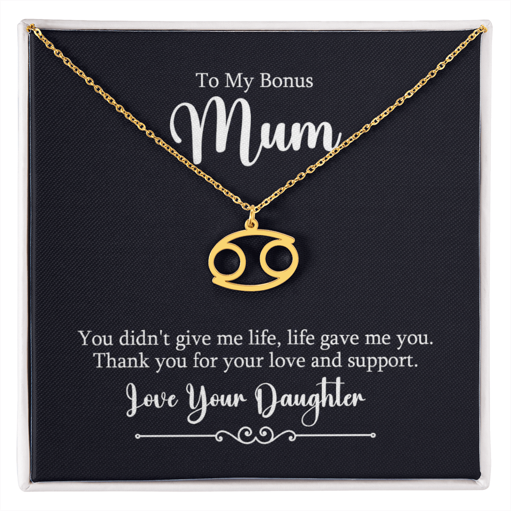 To My Bonus Mum Zodiac Symbol Necklace