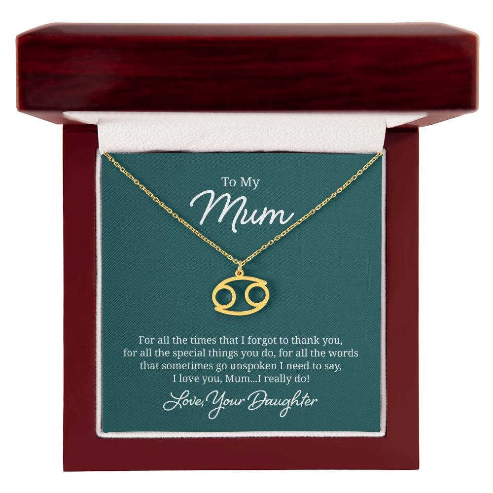 To My Mum Zodiac Symbol Necklace