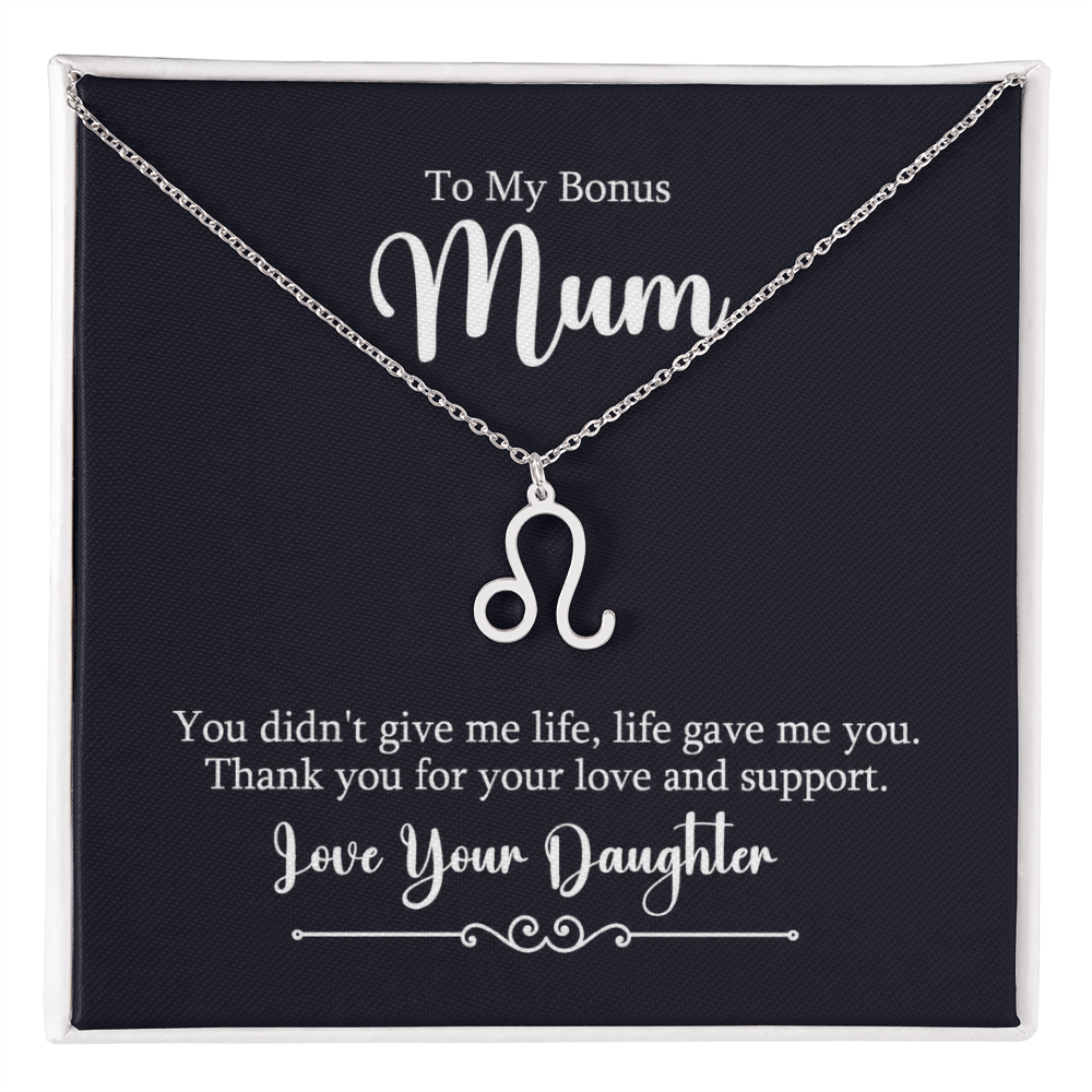 To My Bonus Mum Zodiac Symbol Necklace