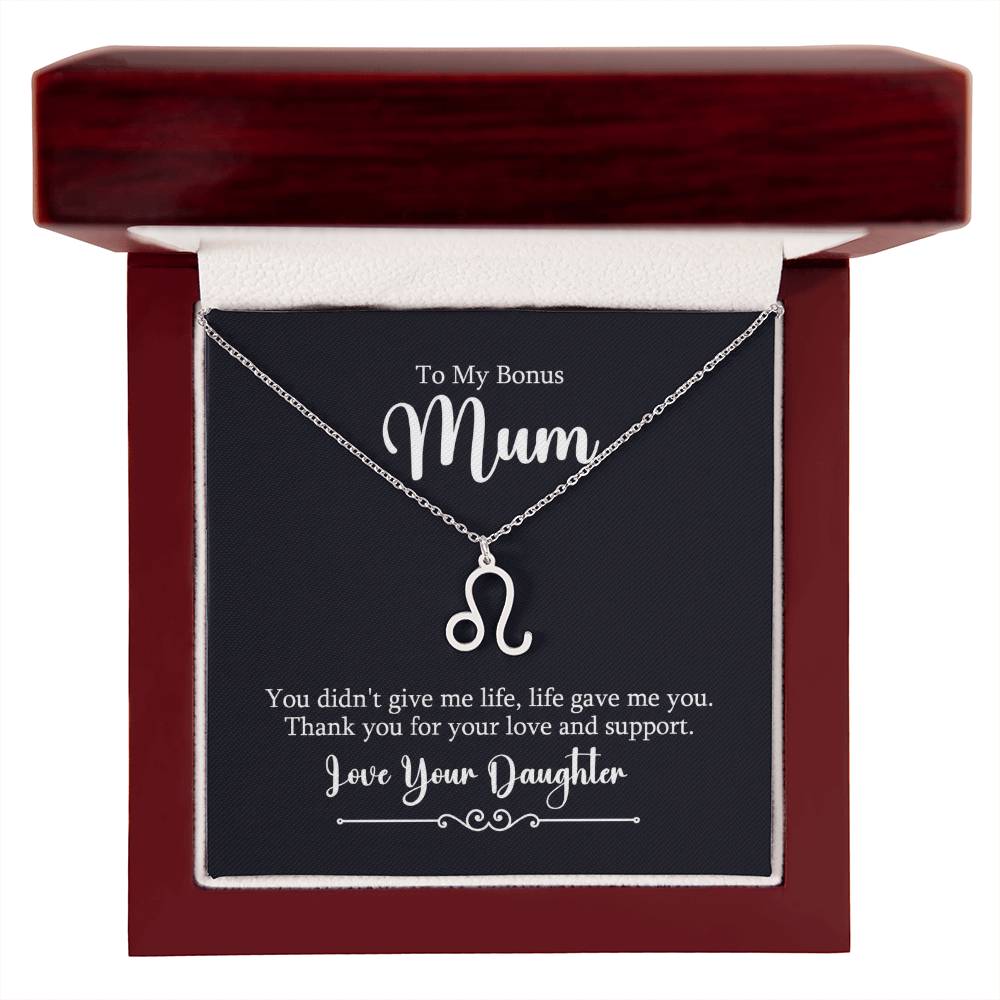 To My Bonus Mum Zodiac Symbol Necklace