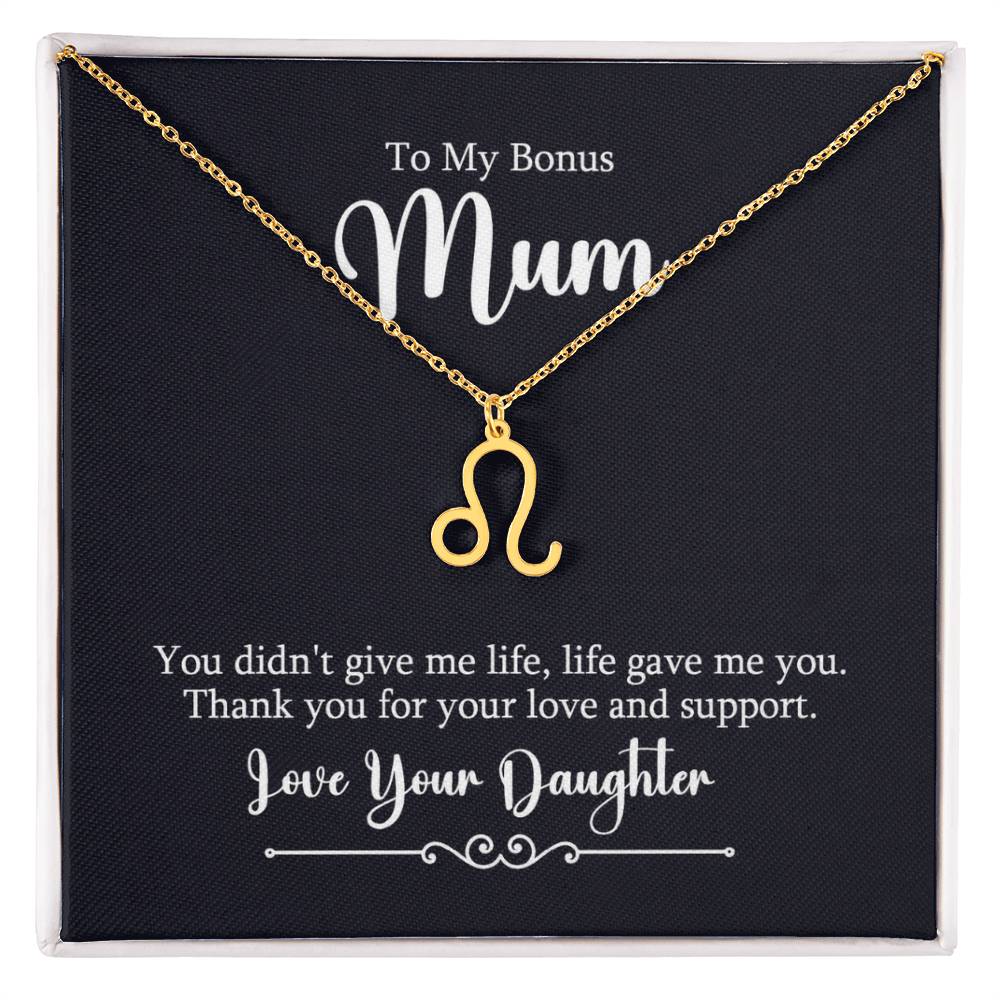 To My Bonus Mum Zodiac Symbol Necklace