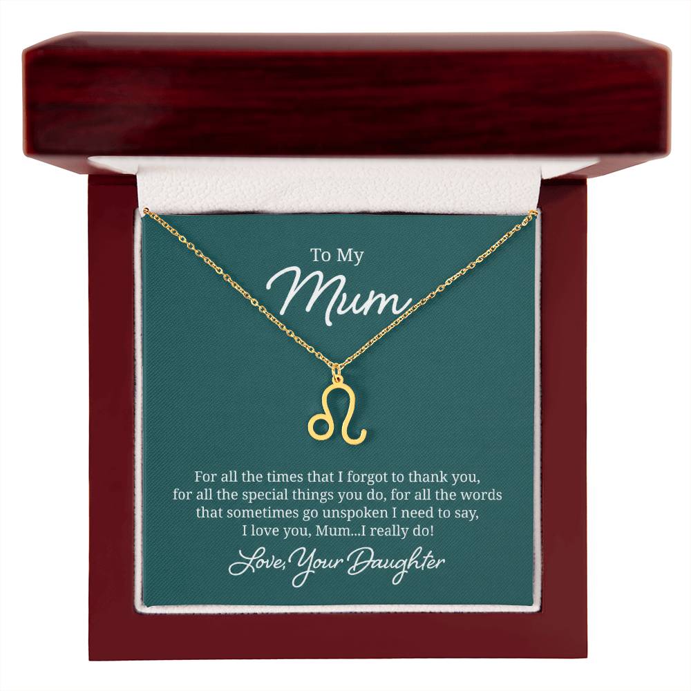 To My Mum Zodiac Symbol Necklace