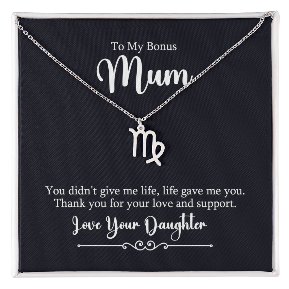 To My Bonus Mum Zodiac Symbol Necklace