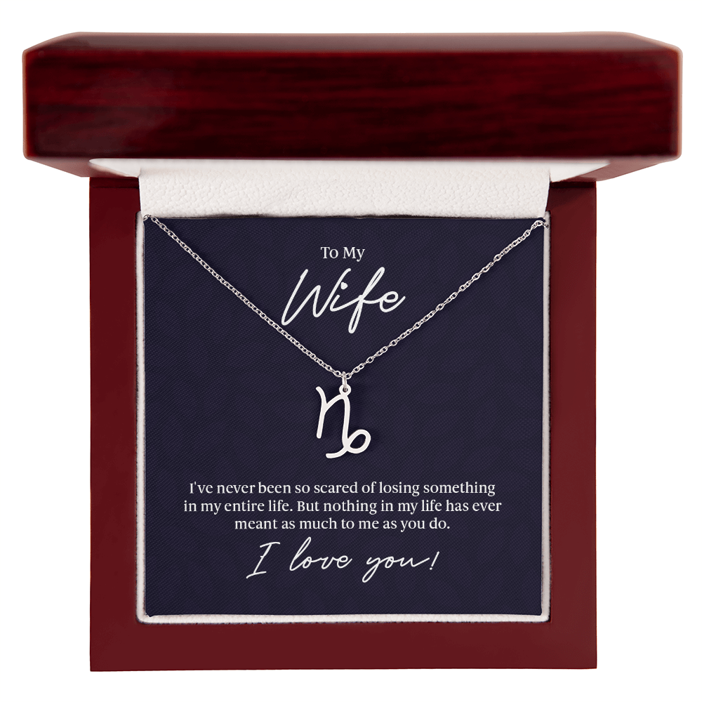 To My Wife Zodiac Symbol Necklace