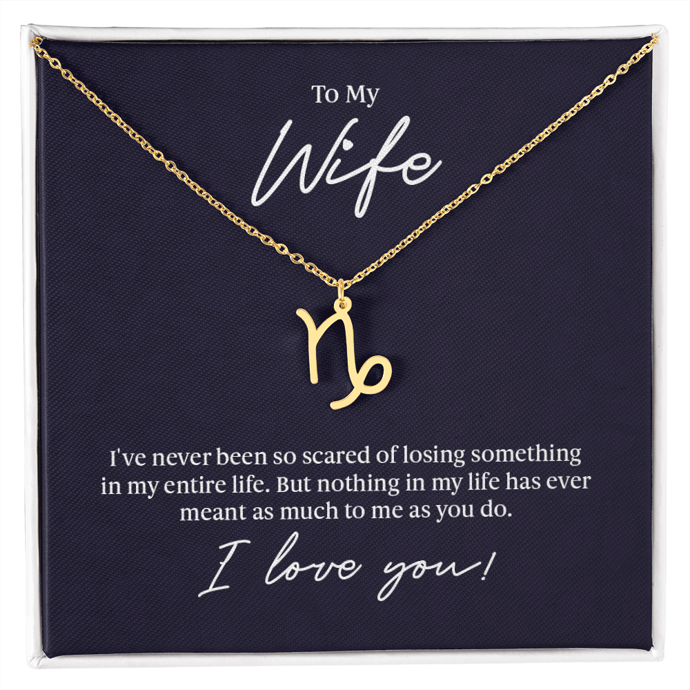 To My Wife Zodiac Symbol Necklace