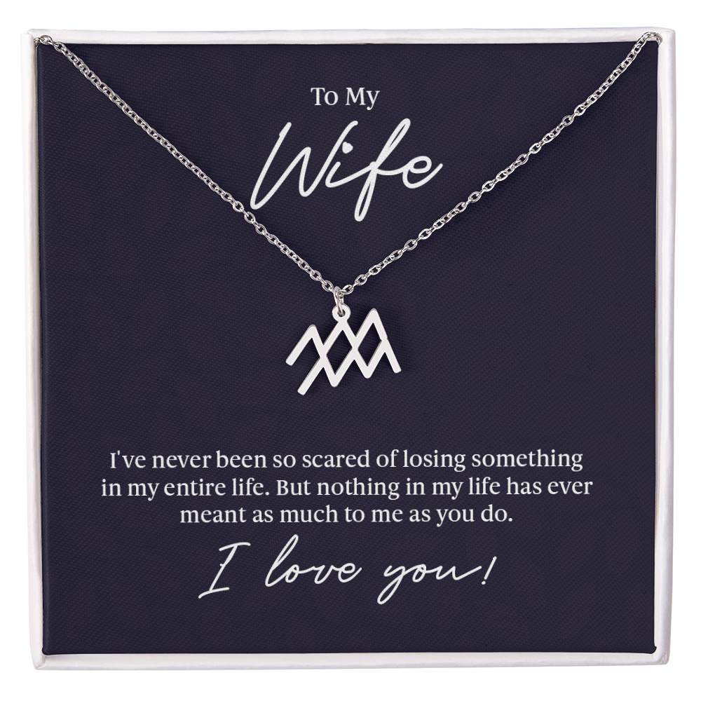 To My Wife Zodiac Symbol Necklace