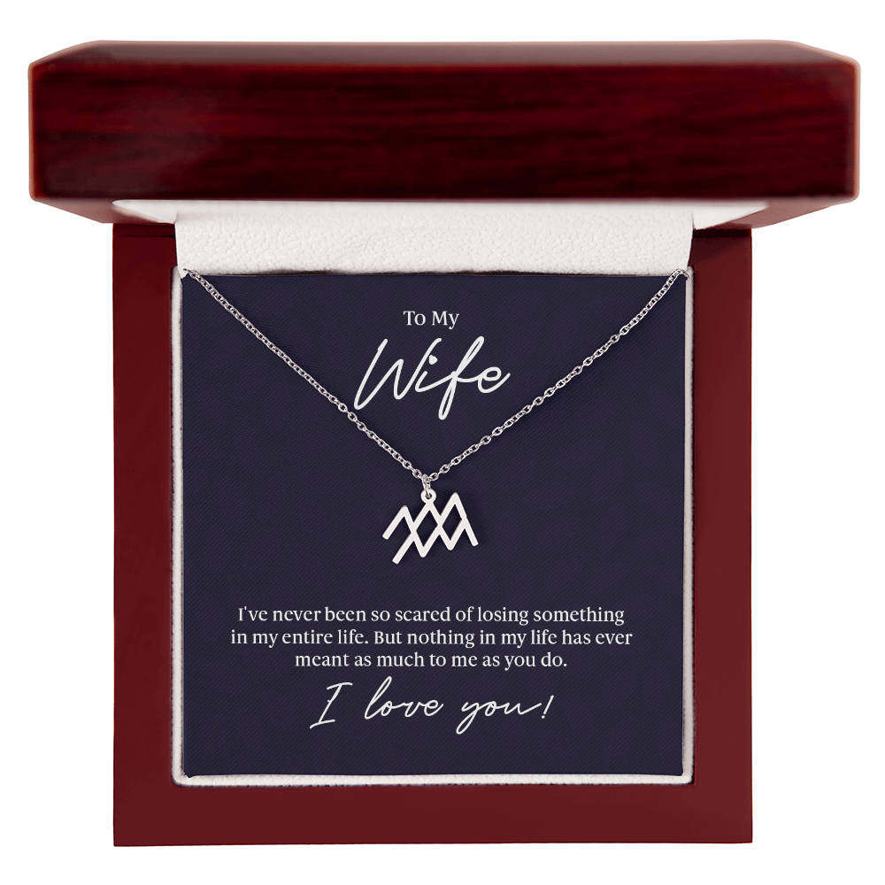 To My Wife Zodiac Symbol Necklace