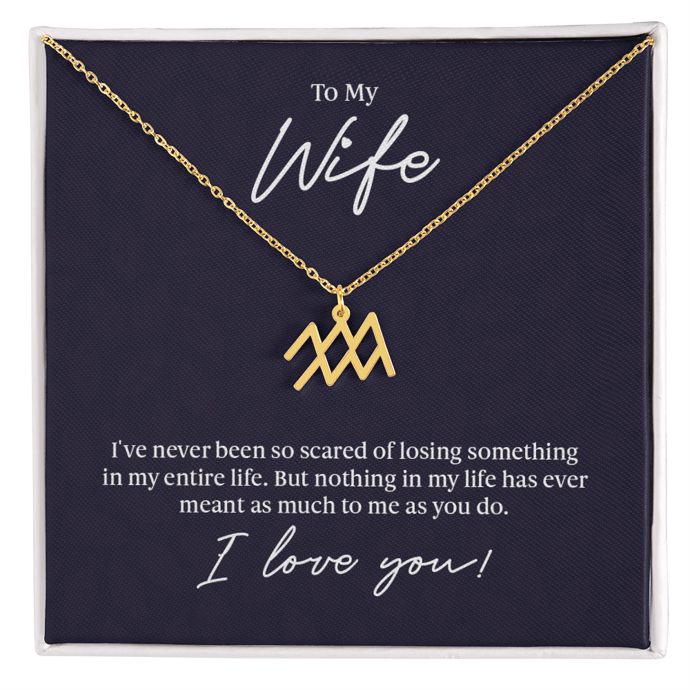 To My Wife Zodiac Symbol Necklace
