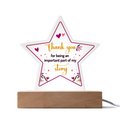Acrylic Star Plaque Keepsake Gift