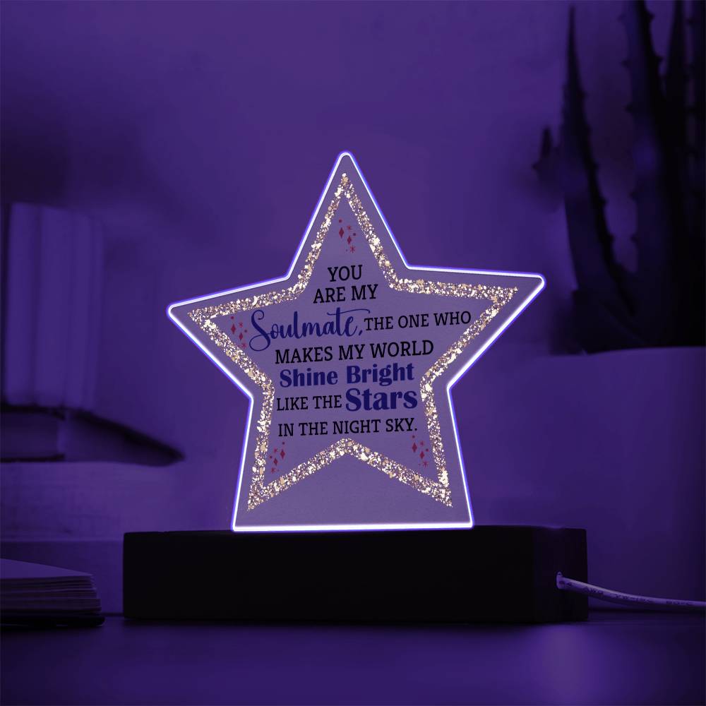 Acrylic Star Plaque Keepsake Gift
