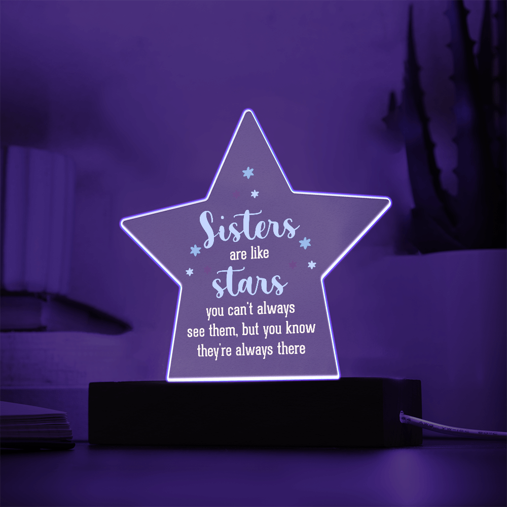 Acrylic Star Plaque Keepsake Gift