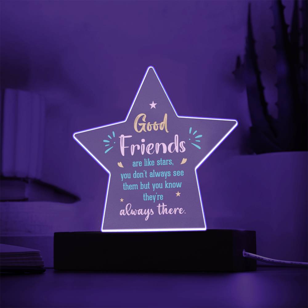 Acrylic Star Plaque Keepsake Gift