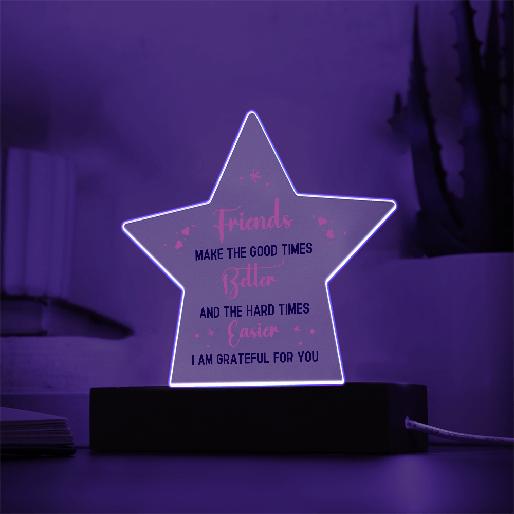 Acrylic Star Plaque Keepsake Gift