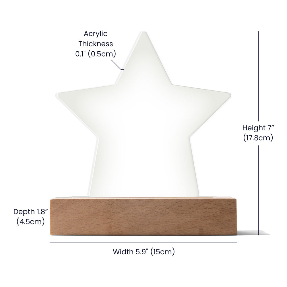 Acrylic Star Plaque Keepsake Gift