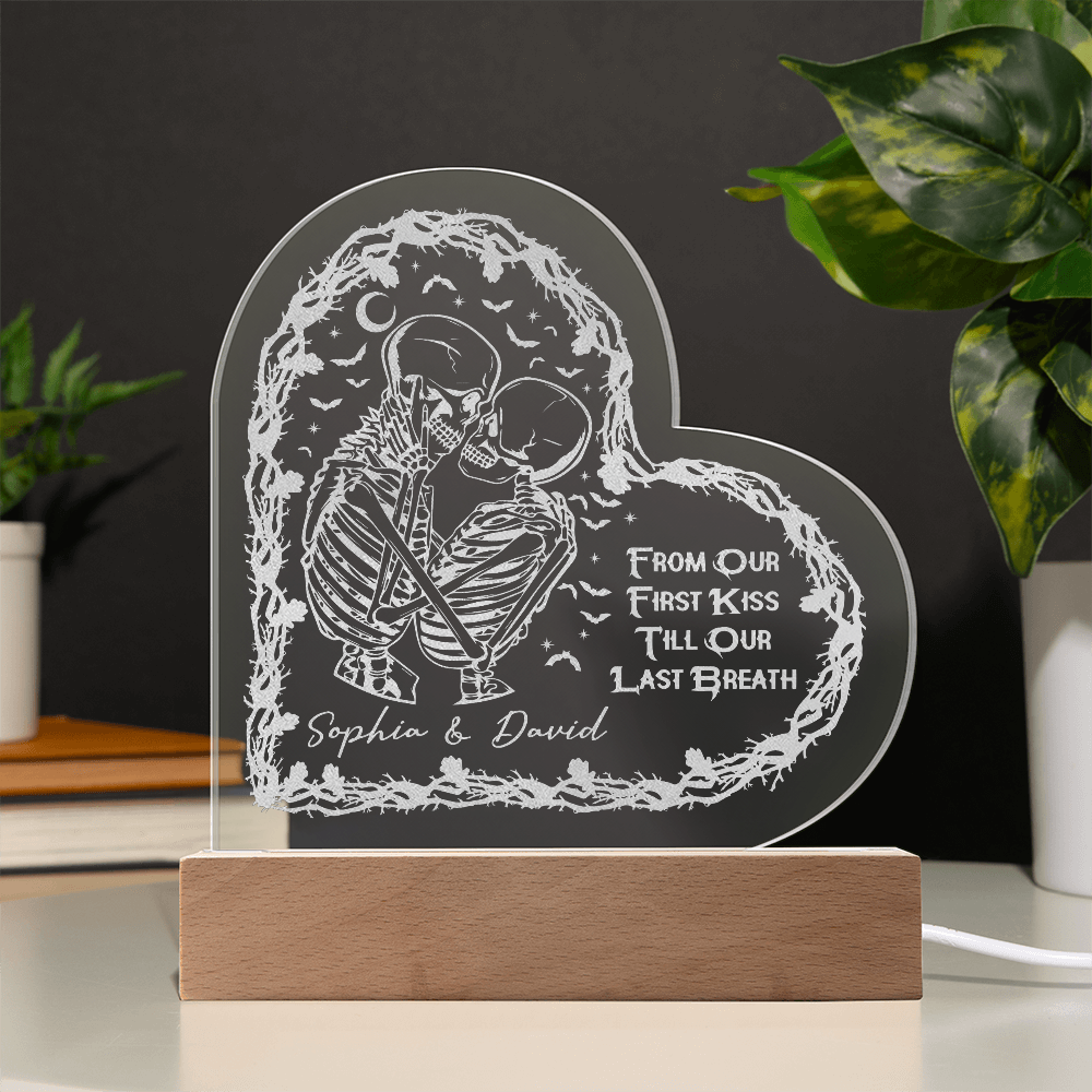 Engraved Acrylic Heart Plaque