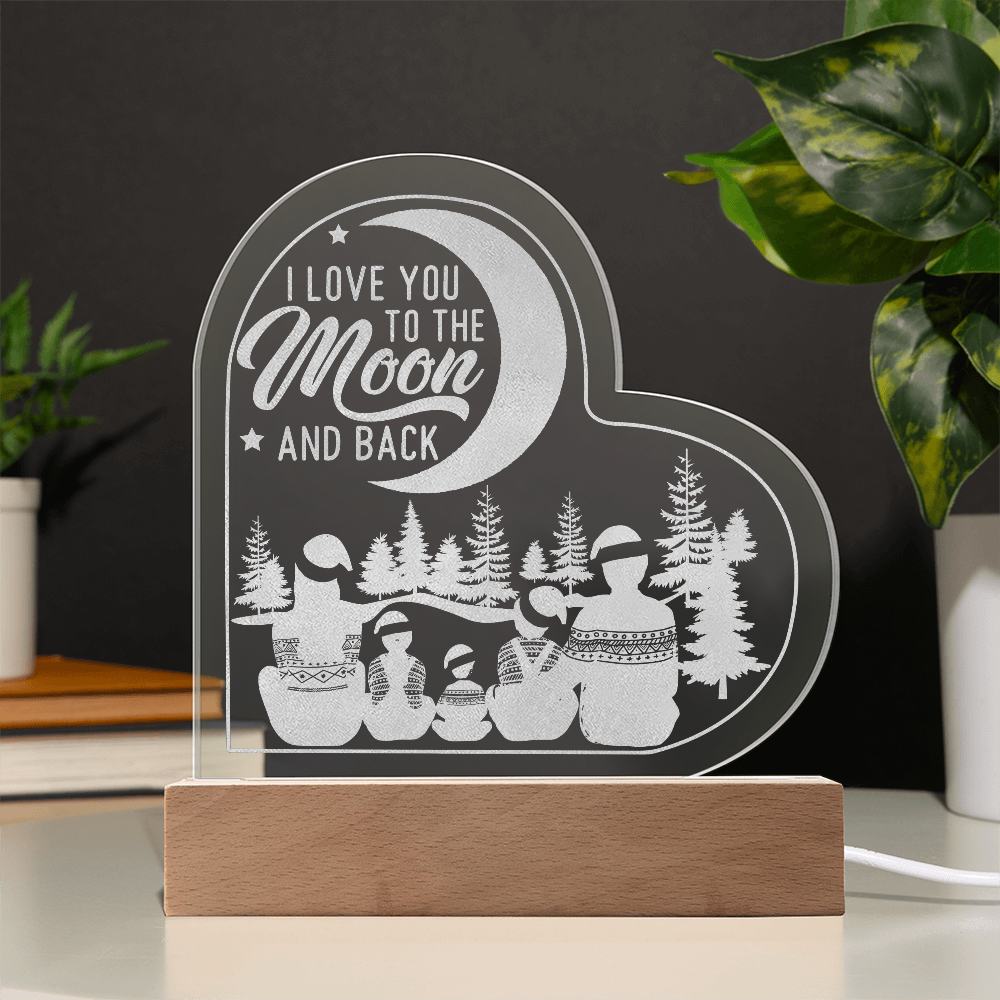 Engraved Acrylic Heart Plaque