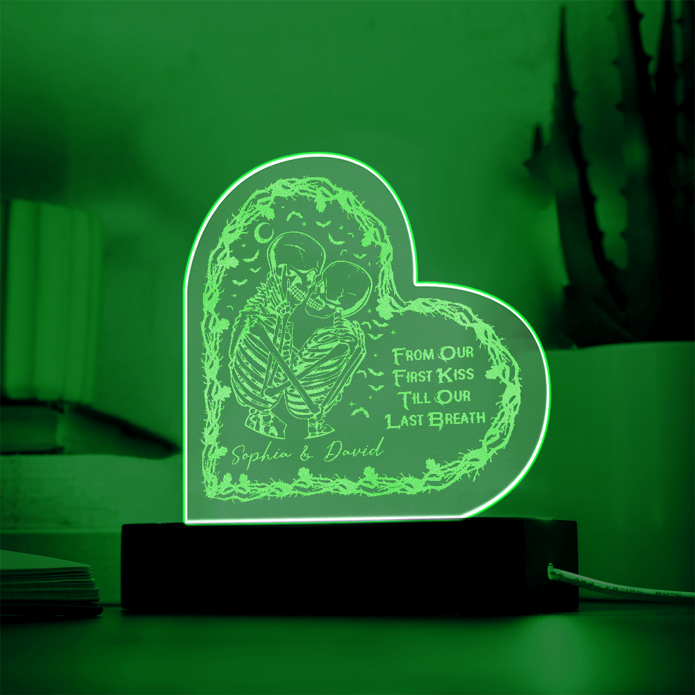 Engraved Acrylic Heart Plaque