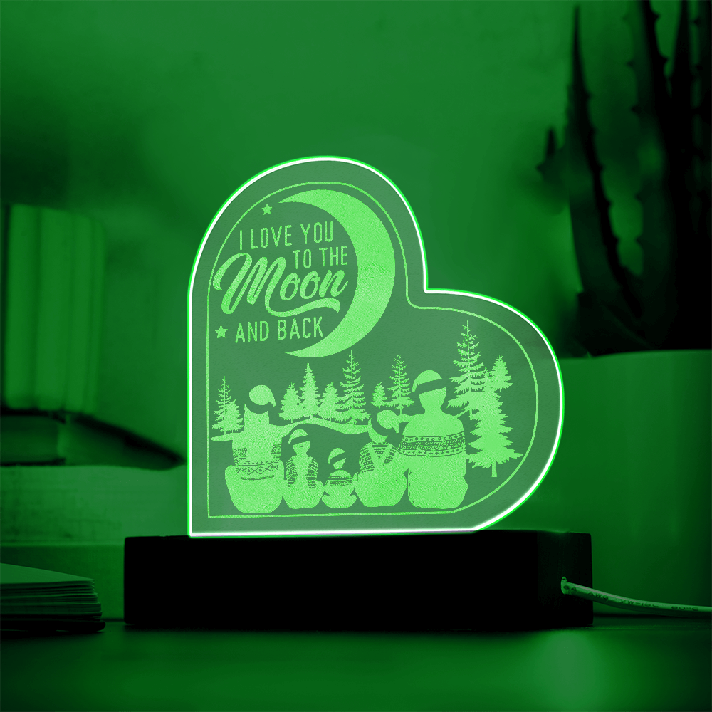 Engraved Acrylic Heart Plaque