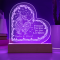 Engraved Acrylic Heart Plaque