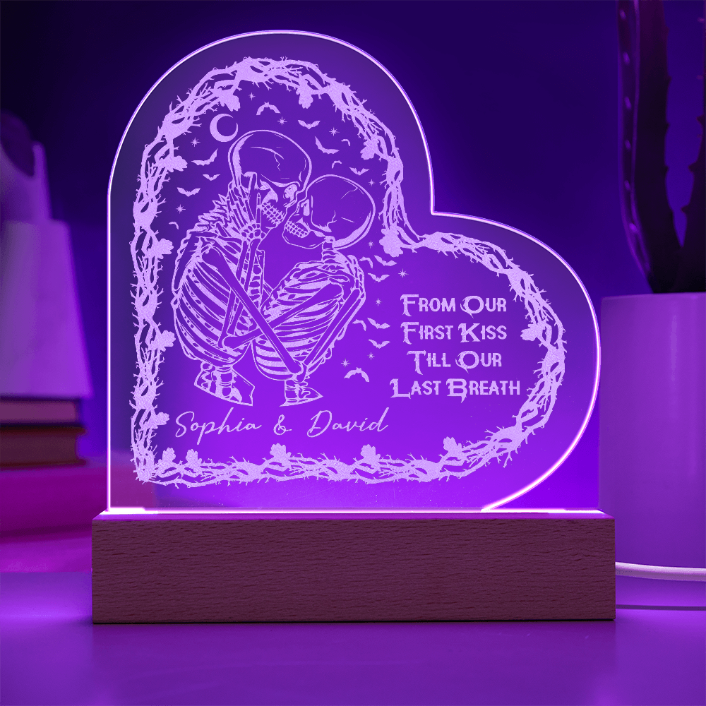 Engraved Acrylic Heart Plaque