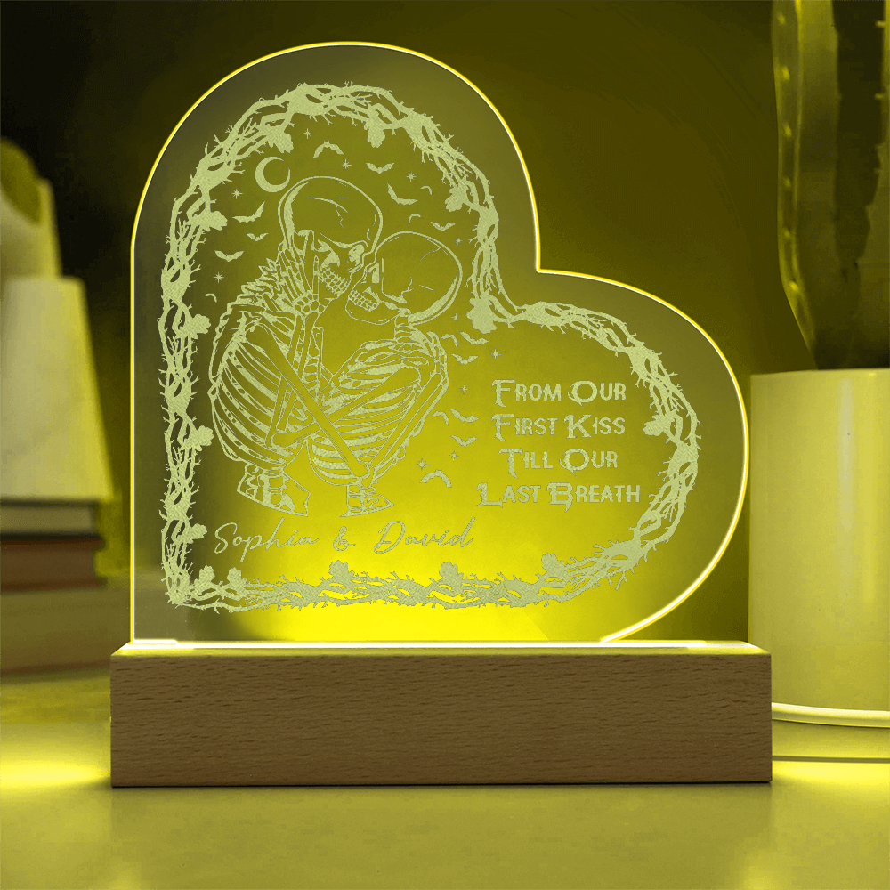Engraved Acrylic Heart Plaque