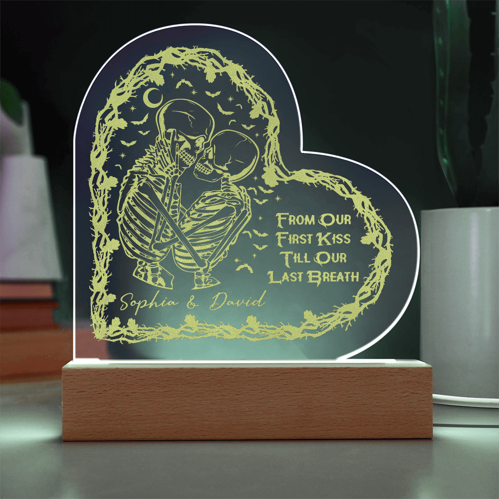 Engraved Acrylic Heart Plaque