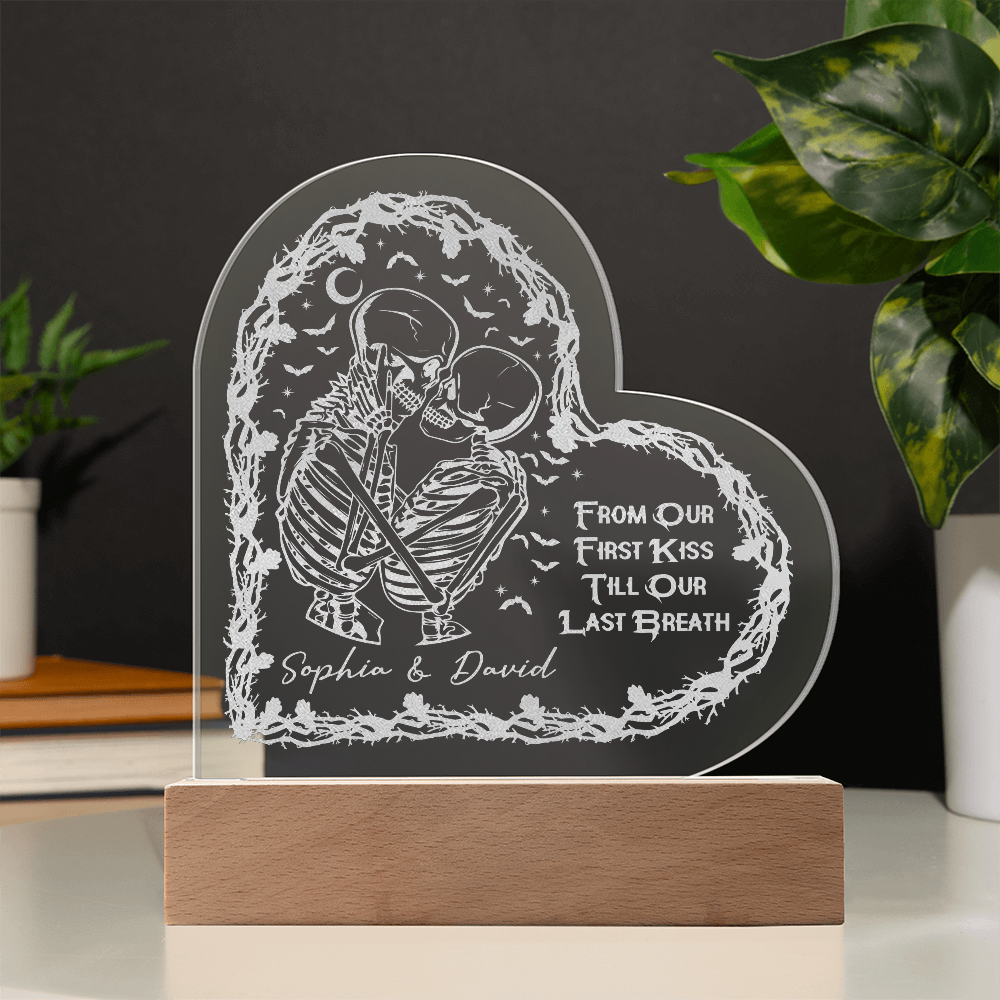 Engraved Acrylic Heart Plaque
