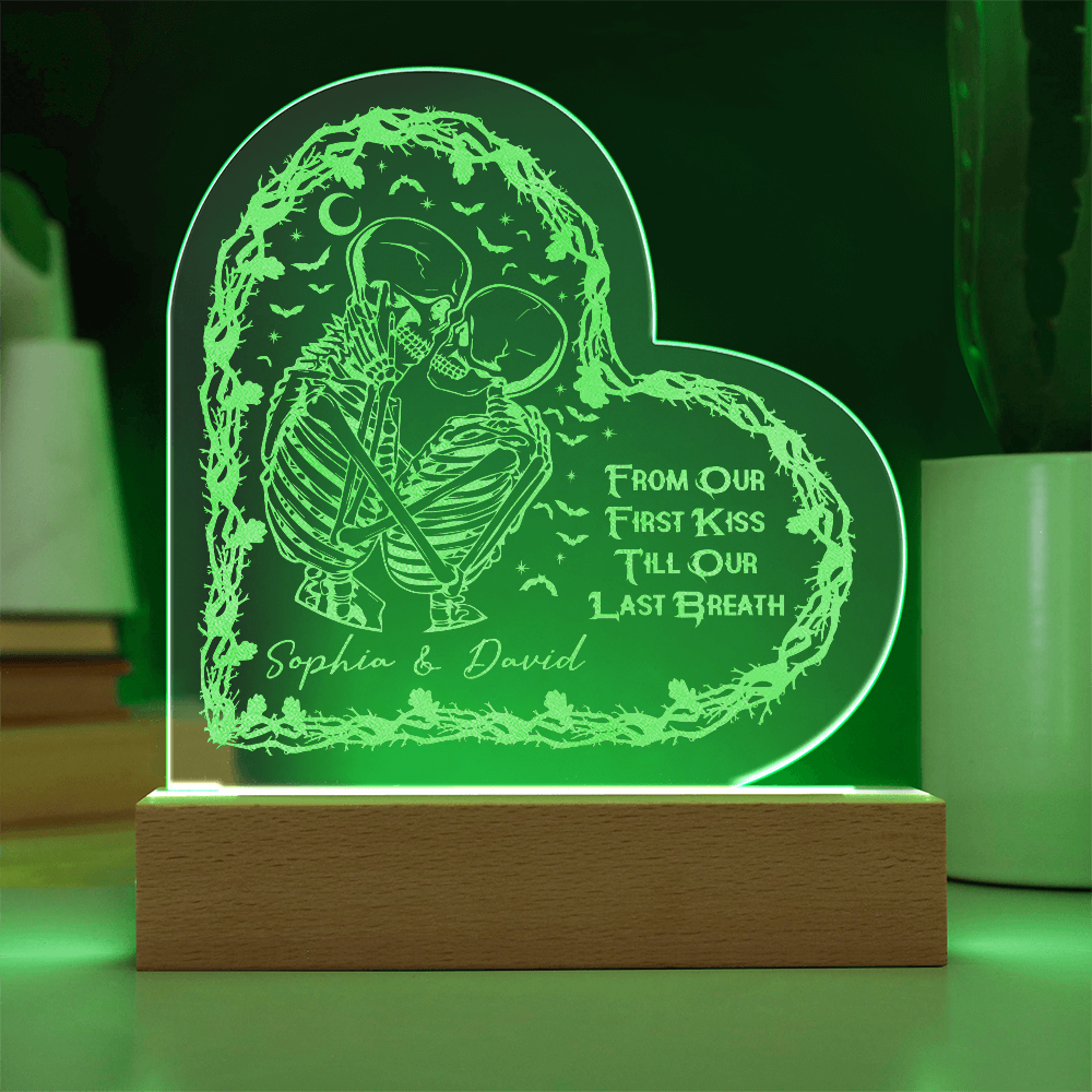Engraved Acrylic Heart Plaque