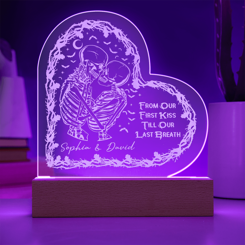 Engraved Acrylic Heart Plaque