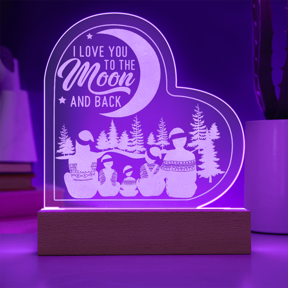 Engraved Acrylic Heart Plaque