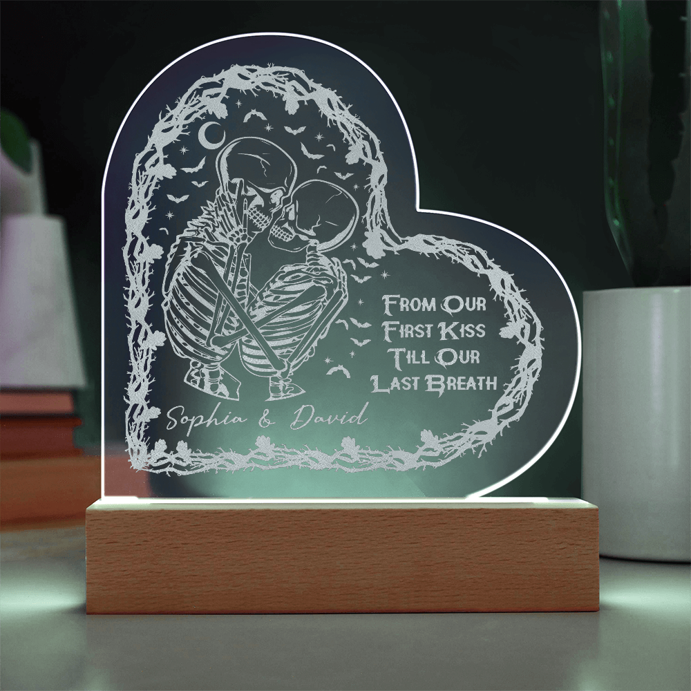 Engraved Acrylic Heart Plaque