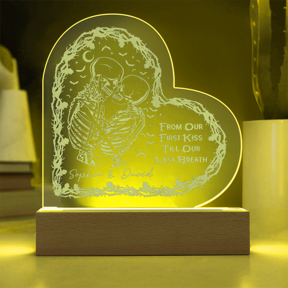 Engraved Acrylic Heart Plaque
