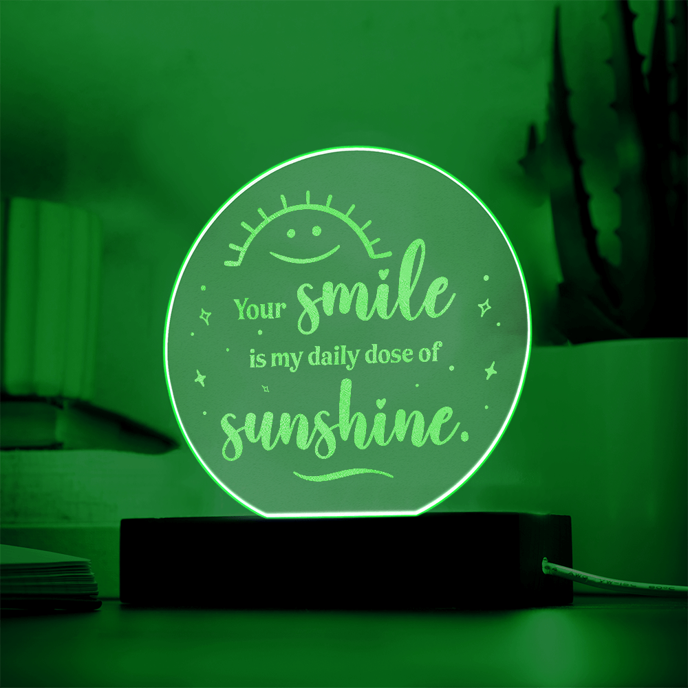 Engraved Acrylic Circle Plaque