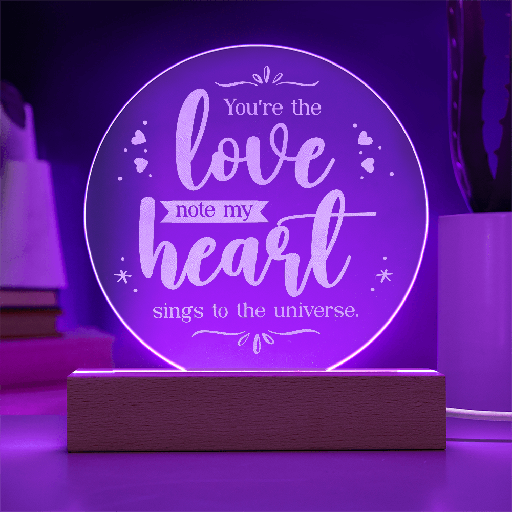 Engraved Acrylic Circle Plaque