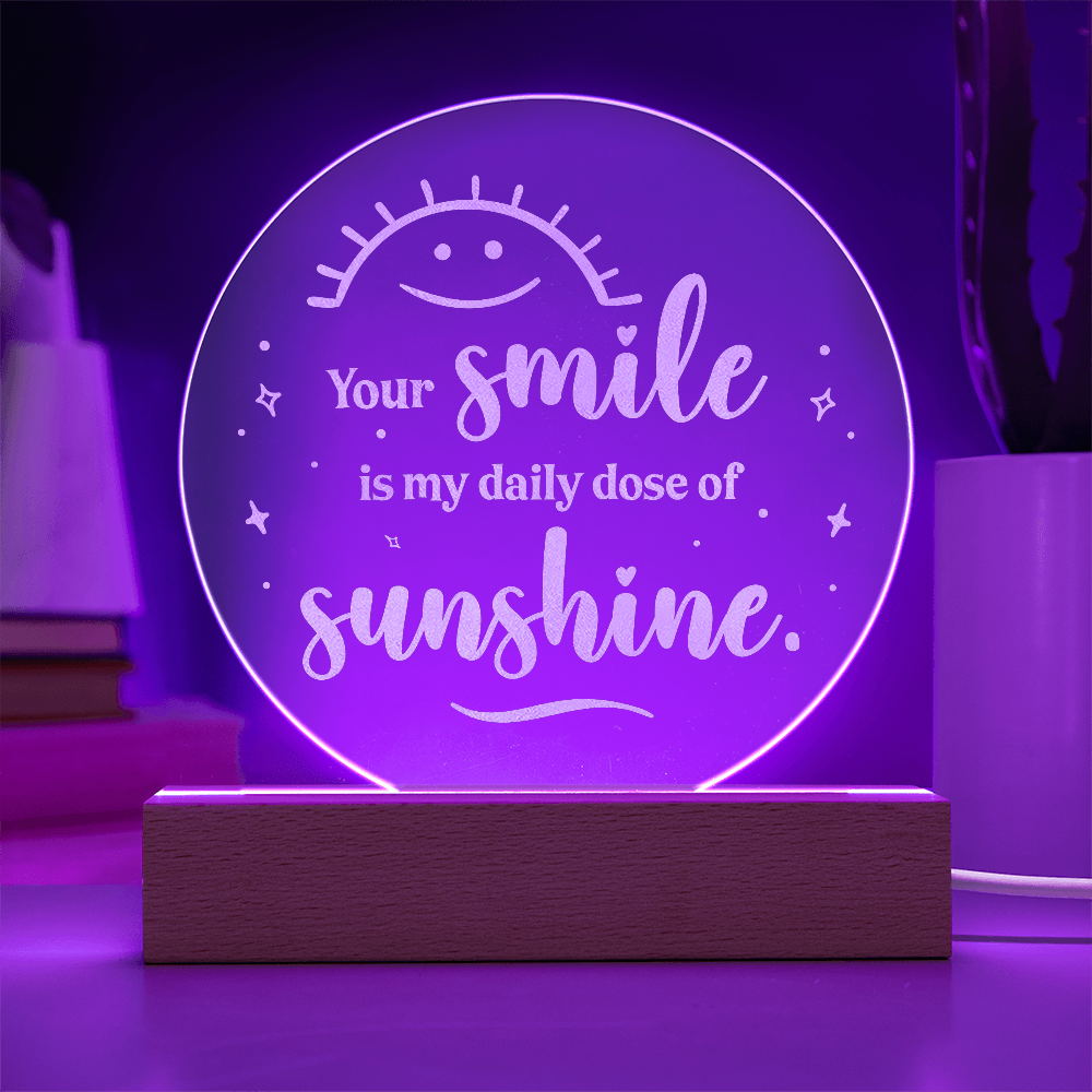 Engraved Acrylic Circle Plaque